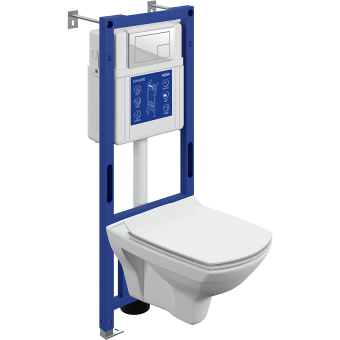 Комплект CERSANIT AQUA 40 SMART M кнопка CORNER пластик белый 69297
